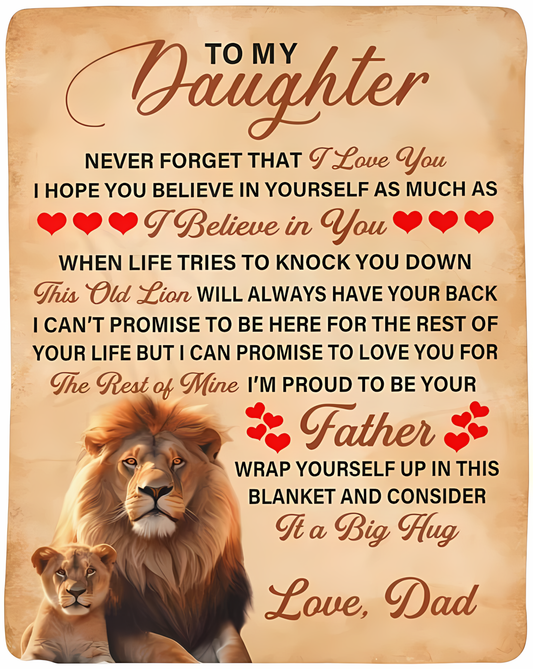 Special Daughter Gift Blanket - From Dad