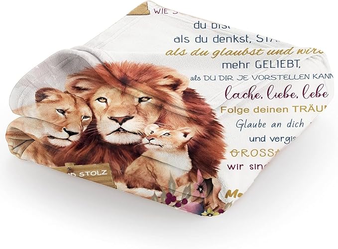 Besonderes Geschenk für deine Tochter – Decke von Mama Papa