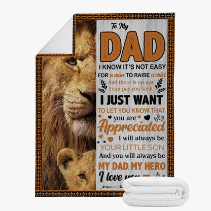 Special Dad Gift Blanket From Son