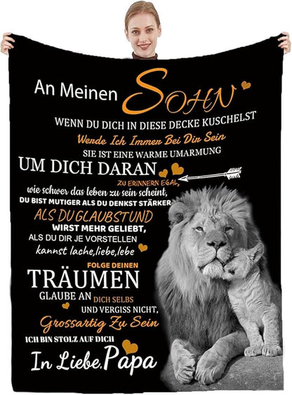 Besonderes Geschenk für deinen Sohn – Decke von Papa