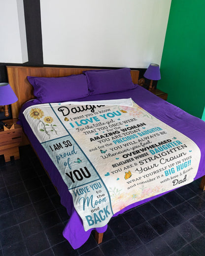 Special Gift For Your Daughter Blanket - From Dad