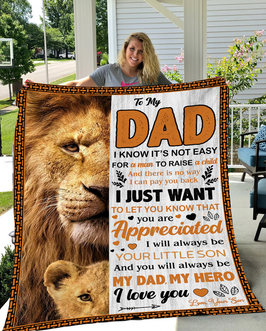 Special Dad Gift Blanket From Son