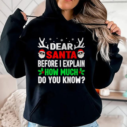 Funny Christmas Kids Adults Dear Santa I Can Explain T-Shirt - Christmas Unisex T-Shirt/Hoodie/Sweatshirt - TRNN00