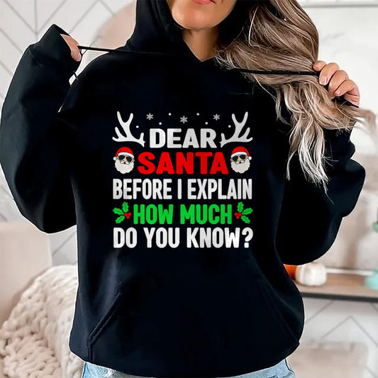 Funny Christmas Kids Adults Dear Santa I Can Explain T-Shirt - Christmas Unisex T-Shirt/Hoodie/Sweatshirt - TRNN00