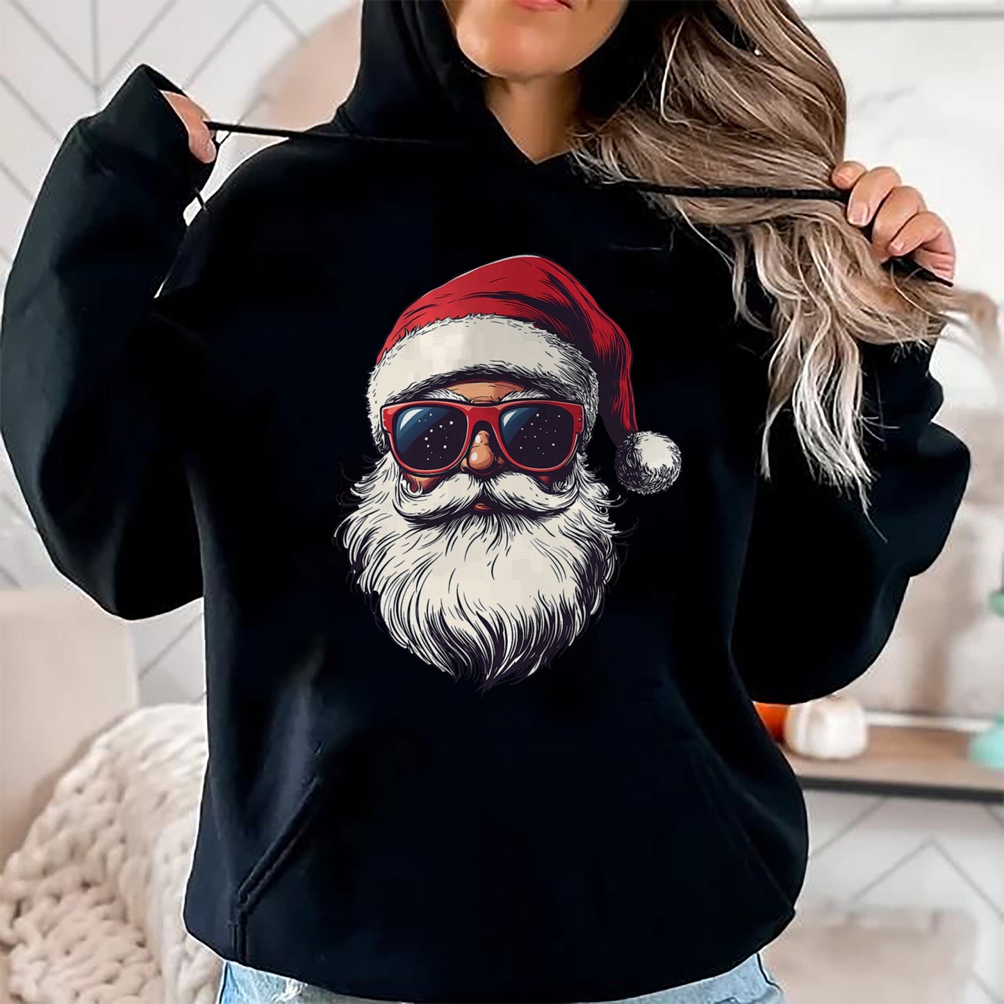 Cool Santa Claus Face Retro Sunglasses Christmas Men Boys T-Shirt - Christmas Unisex T-Shirt/Hoodie/Sweatshirt - TRNN00