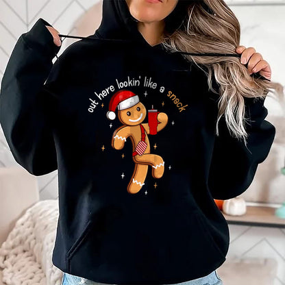 Out Here Looking Like A Snack Funny BouJee Xmas Gingerbread T-Shirt - Christmas Unisex T-Shirt/Hoodie/Sweatshirt - TRNN00