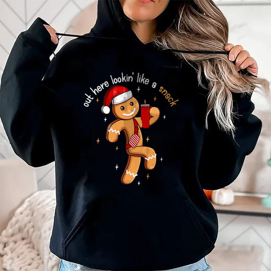 Out Here Looking Like A Snack Funny BouJee Xmas Gingerbread T-Shirt - Christmas Unisex T-Shirt/Hoodie/Sweatshirt - TRNN00