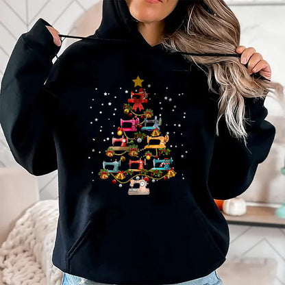 Funny Sewing Machine Christmas Tree Christmas Ornament Women T-Shirt - Christmas Unisex T-Shirt/Hoodie/Sweatshirt - TRNN00