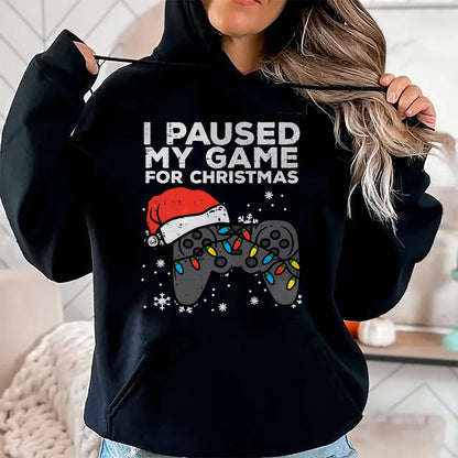 Paused My Game Christmas Gamer Xmas Men Boys Kids Youth Teen T-Shirt - Christmas Unisex T-Shirt/Hoodie/Sweatshirt - TRNN00