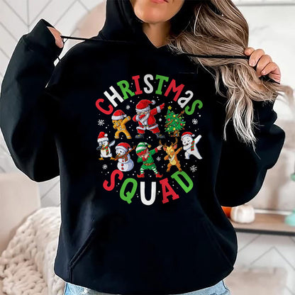 Christmas Squad Santa Dabbing Elf Family Matching Pajamas T-Shirt - Christmas Unisex T-Shirt/Hoodie/Sweatshirt - TRNN00
