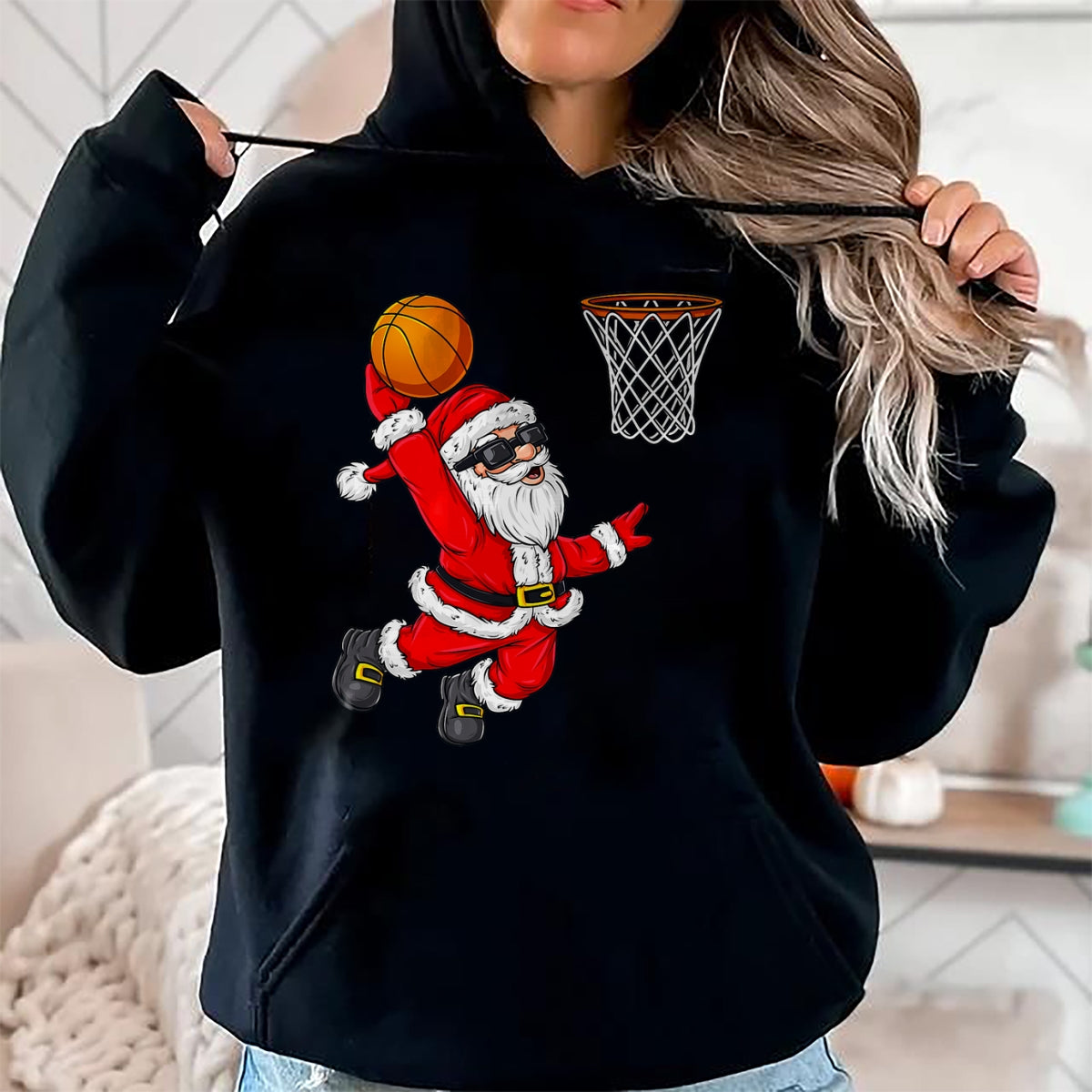 Christmas Santa Claus Dunking A Basketball Boys Kids Xmas T-Shirt - Christmas Unisex T-Shirt/Hoodie/Sweatshirt - TRNN00