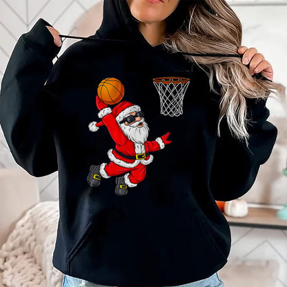 Christmas Santa Claus Dunking A Basketball Boys Kids Xmas T-Shirt - Christmas Unisex T-Shirt/Hoodie/Sweatshirt - TRNN00