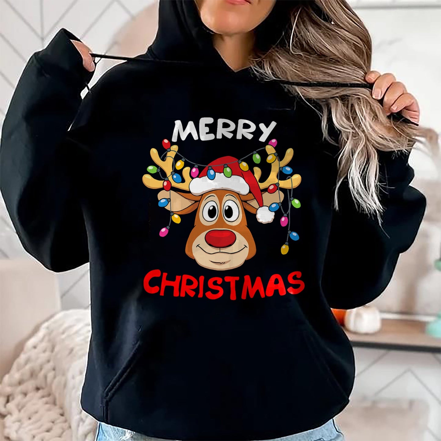 Merry Christmas Reindeer Xmas Family Men Women T-Shirt - Christmas Unisex T-Shirt/Hoodie/Sweatshirt - TRNN00