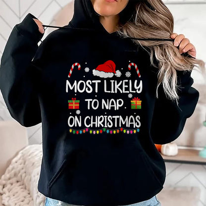 Most Likely To Nap On Christmas family funny matching T-Shirt - Christmas Unisex T-Shirt/Hoodie/Sweatshirt - TRNN00