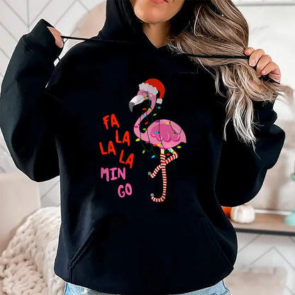 Fa La La Mingo Flamingo Christmas Tropical Xmas Tree Lights T-Shirt - Christmas Unisex T-Shirt/Hoodie/Sweatshirt - TRNN00