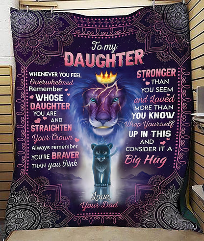 BLANKET FOR DAUGHTER – COMFORT & WARMTH GIFT FROM DAD Sherpa Fleece Quilt Blanket NTTD00 (SKUB10-106)