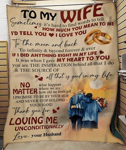 Special blanket for Wife From Husband blanket (SKU08-02)