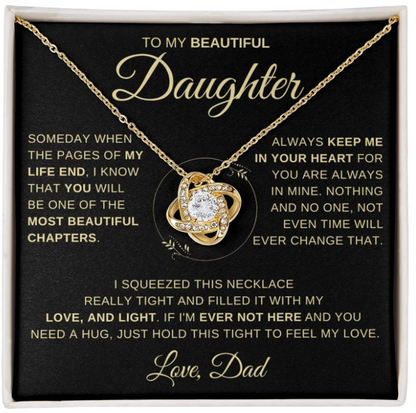TO MY DAUGHTER FROM DAD - Premium Love Knot Necklace