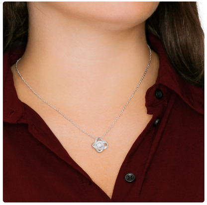 TO MY DAUGHTER FROM DAD - Premium Love Knot Necklace