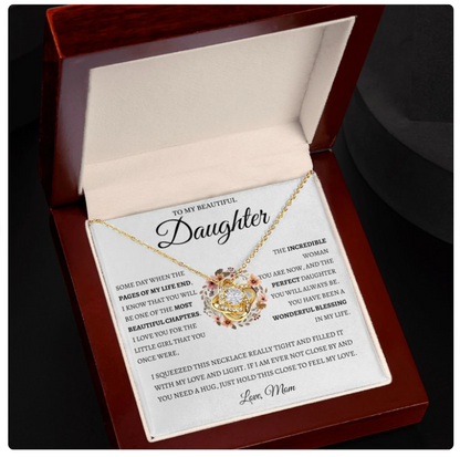 For My Daughter From Mom - Premium Love Knot Necklace
