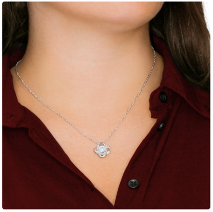 For My Daughter From Mom - Premium Love Knot Necklace