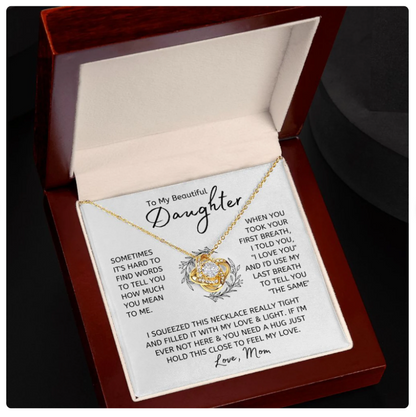 For My Daughter From Mom Premium Love Knot Necklace