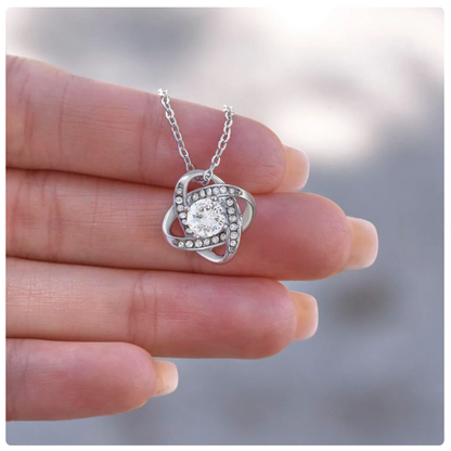 For My Daughter From Mom Premium Love Knot Necklace