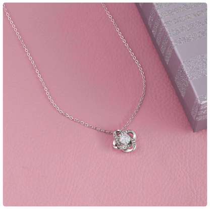 For My Daughter From Mom and Dad - Premium Love Knot Necklace