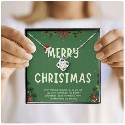 For My Daughter From Mom and Dad - Premium Love Knot Necklace