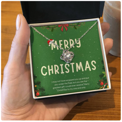 For My Daughter From Mom and Dad - Premium Love Knot Necklace