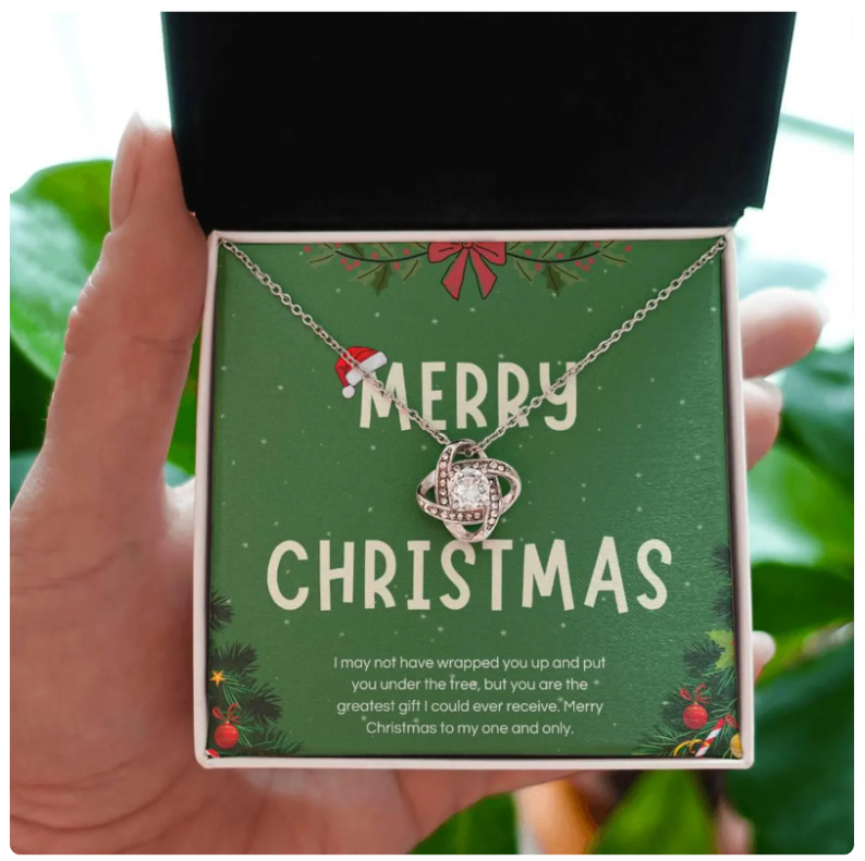 For My Daughter From Mom and Dad - Premium Love Knot Necklace