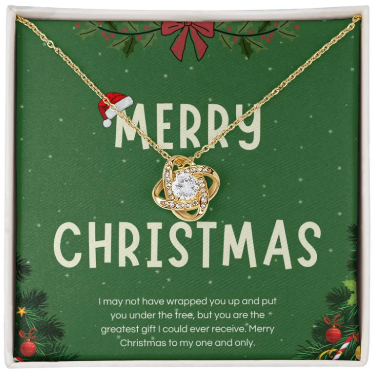 For My Daughter From Mom and Dad - Premium Love Knot Necklace