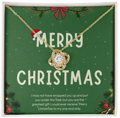 For My Daughter From Mom and Dad - Premium Love Knot Necklace