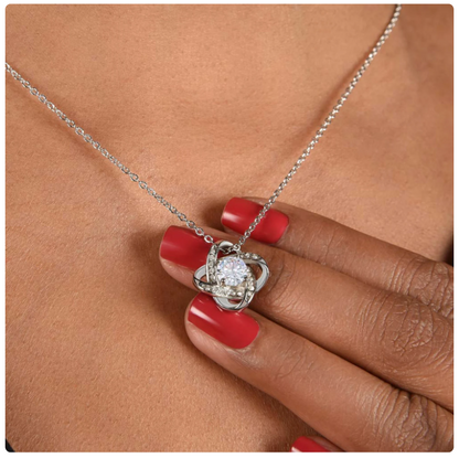 For My Daughter From Dad - Premium Love Knot Necklace