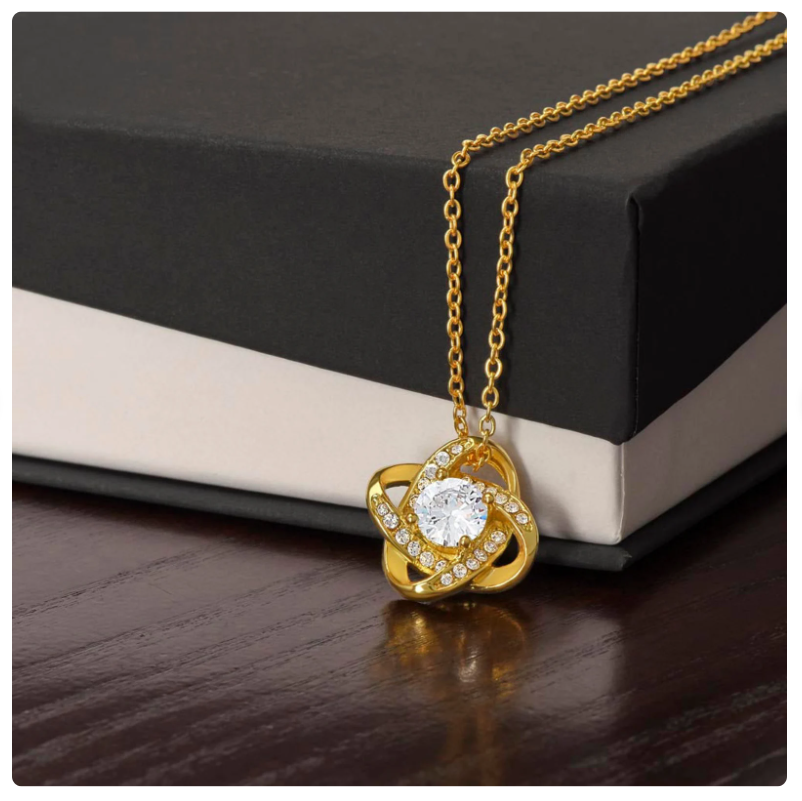 For My Daughter From Dad - Premium Love Knot Necklace