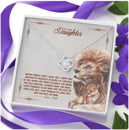 Daughter Gift from Dad – Premium Love Knot Necklace