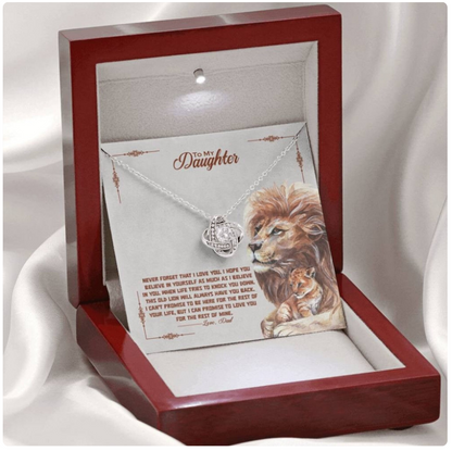 Daughter Gift from Dad – Premium Love Knot Necklace