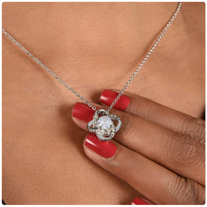 Daughter Gift from Dad – Premium Love Knot Necklace