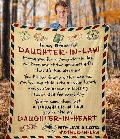 Special Daughter In Law Gift Blanket - From Mother In Law