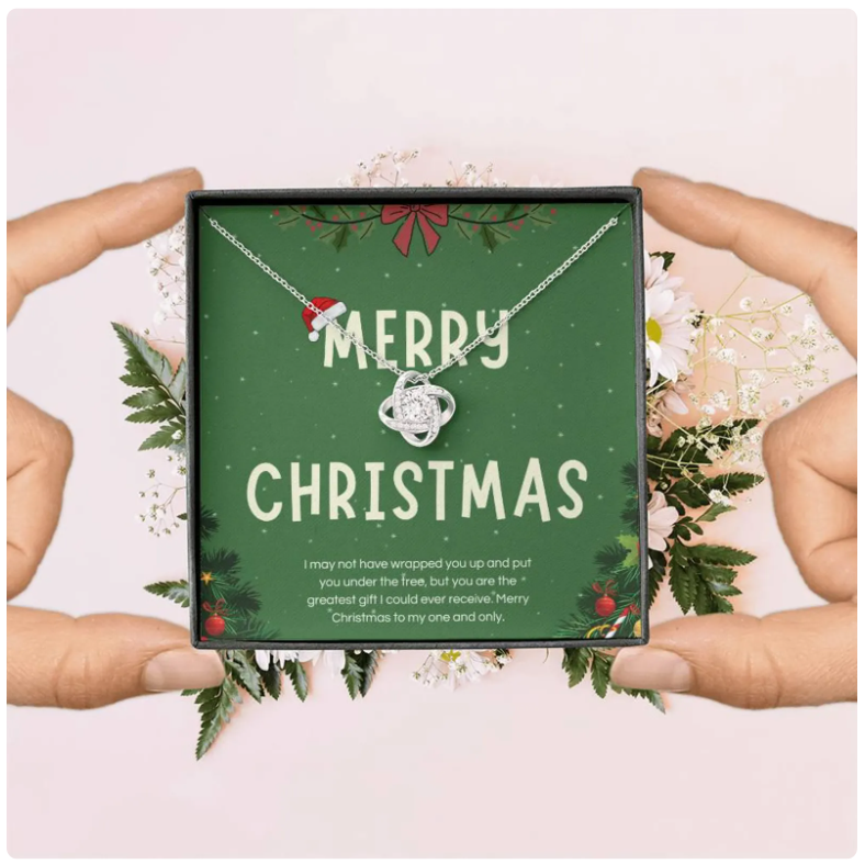 For My Daughter From Mom and Dad - Premium Love Knot Necklace