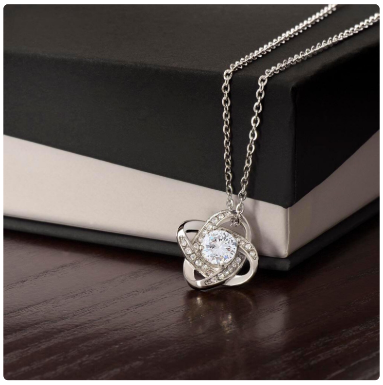 Daughter Gift from Dad – Premium Love Knot Necklace