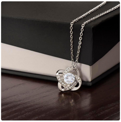 Daughter Gift from Dad – Premium Love Knot Necklace