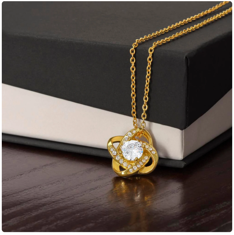 Daughter Gift from Dad – Premium Love Knot Necklace