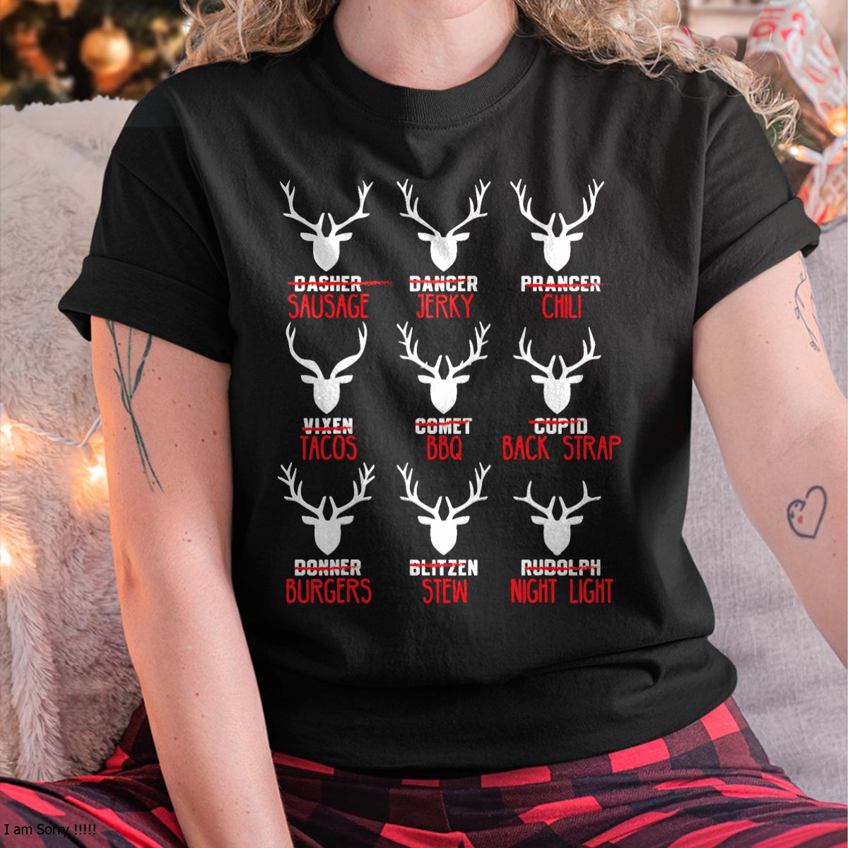 Funny Christmas Deer Hunters All of Santa's Reindeer design T-Shirt - Christmas Unisex T-Shirt/Hoodie/Sweatshirt - TRNN00