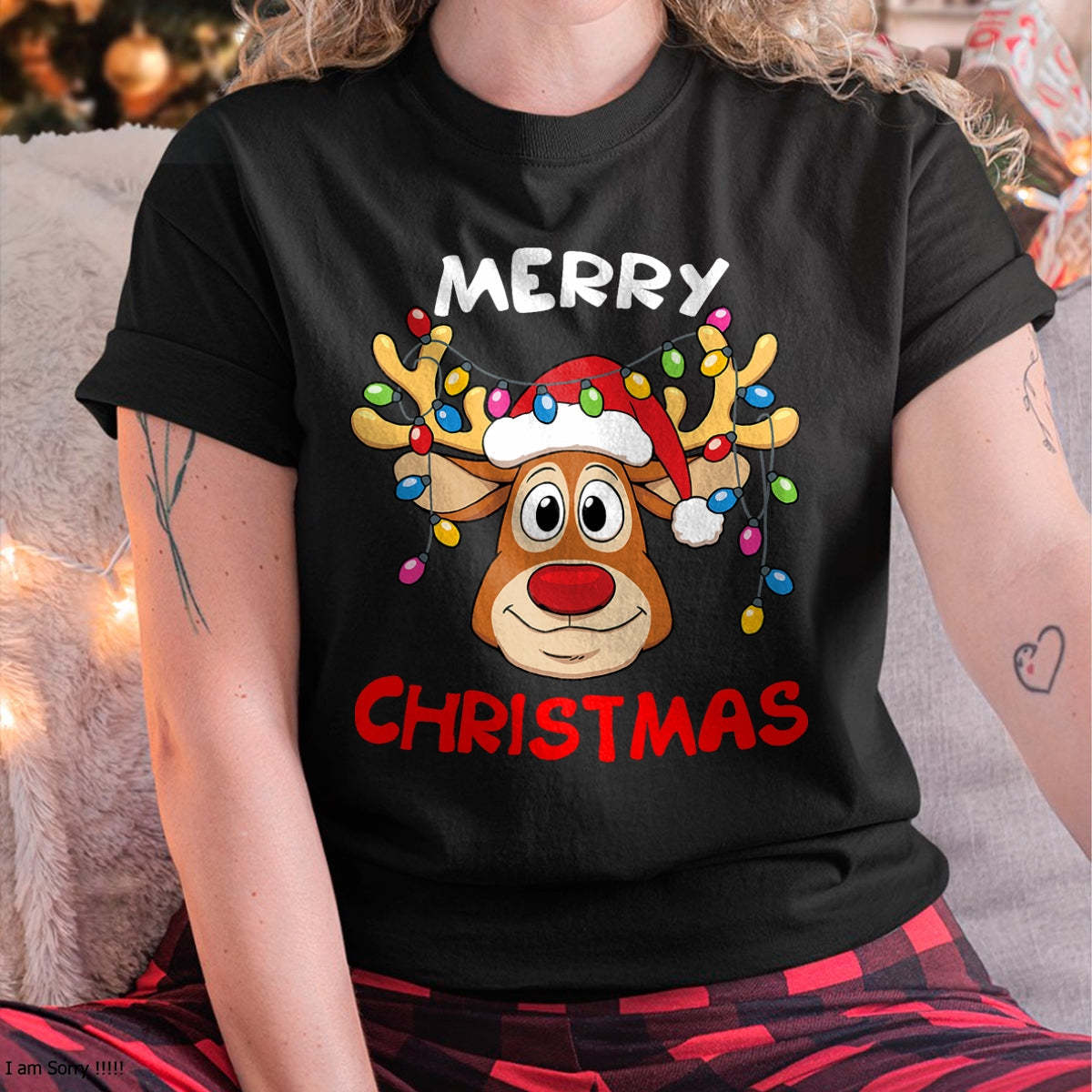 Merry Christmas Reindeer Xmas Family Men Women T-Shirt - Christmas Unisex T-Shirt/Hoodie/Sweatshirt - TRNN00