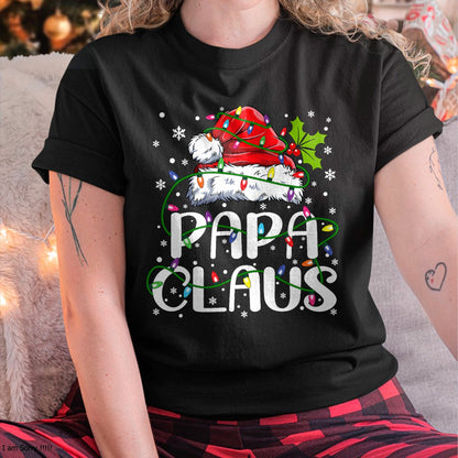 Papa Claus Christmas Lights Pajama Family Matching T-Shirt - Christmas Unisex T-Shirt/Hoodie/Sweatshirt - TRNN00