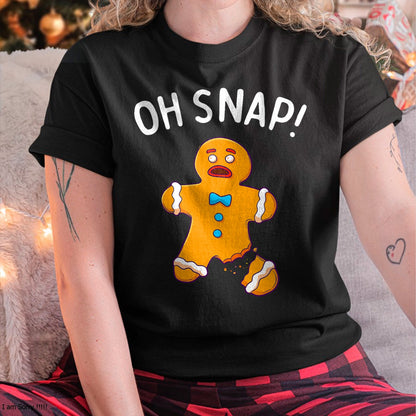 Gingerbread Man Oh Snap Christmas Funny Cookie Baking Gift Short Sleeve T-Shirt - Christmas Unisex T-Shirt/Hoodie/Sweatshirt - TRNN00 (Copy)