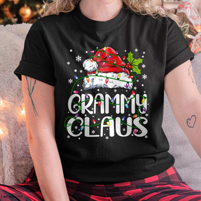 Grammy Claus Shirt Christmas Lights Pajama Family Matching Long Sleeve T-Shirt - Christmas Unisex T-Shirt/Hoodie/Sweatshirt - TRNN00