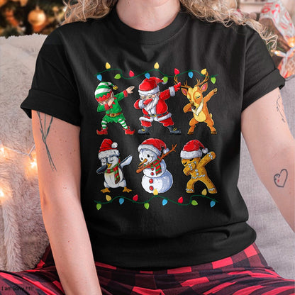Dabbing Santa Elf Friends Christmas Boys Girls Men Xmas Dab T-Shirt - Christmas Unisex T-Shirt/Hoodie/Sweatshirt - TRNN00