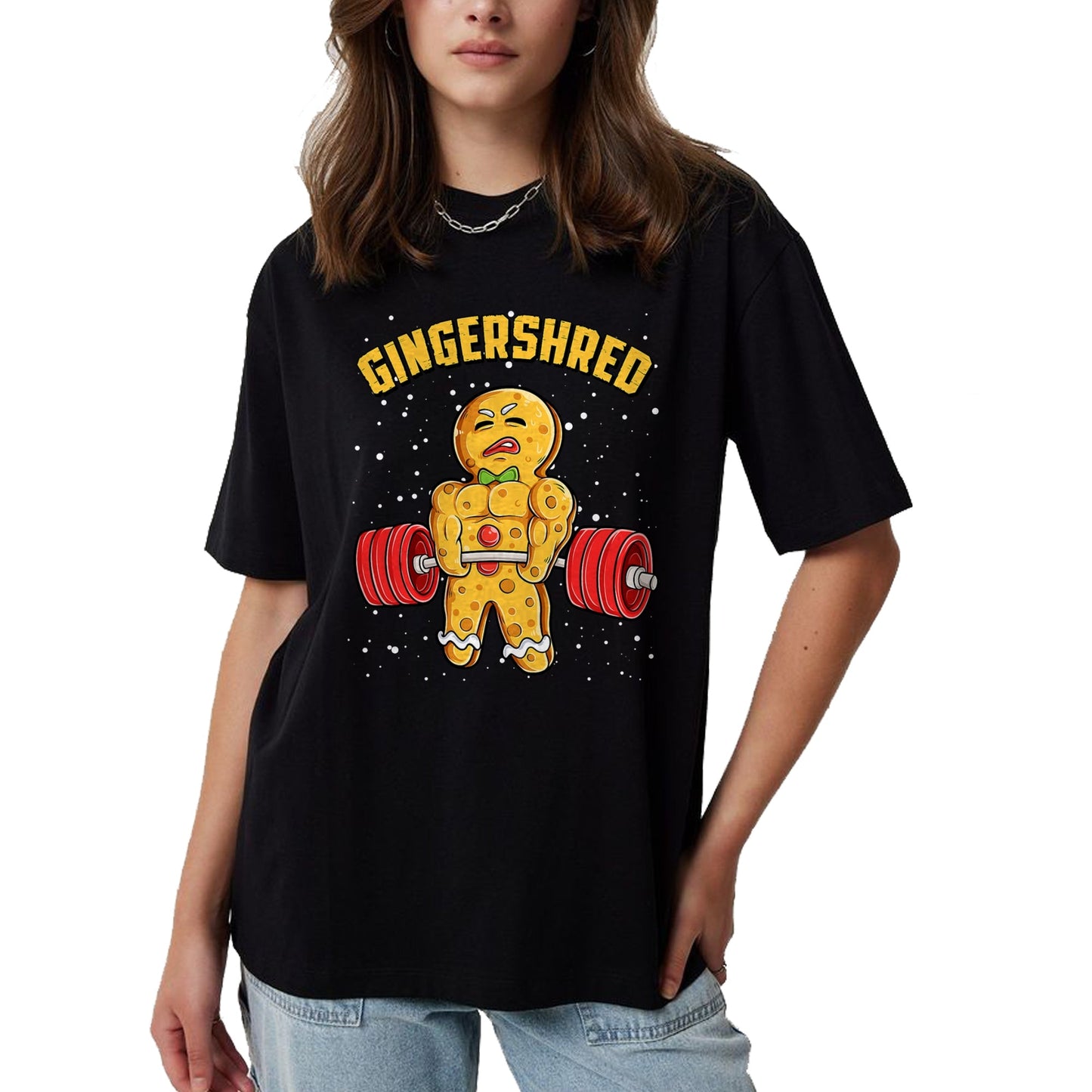 Gingershred Funny Gingerbread Man Gym Bodybuilding Christmas T-Shirt - Christmas Unisex T-Shirt/Hoodie/Sweatshirt - TRNN00